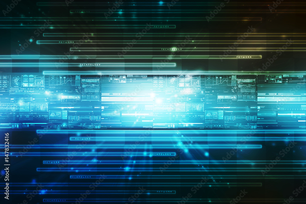 2d illustration technology background 2d illustration technology background