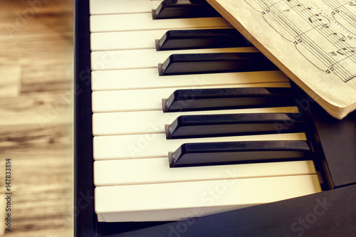 Wallpaper Mural keyboard synthesizer with notes Torontodigital.ca