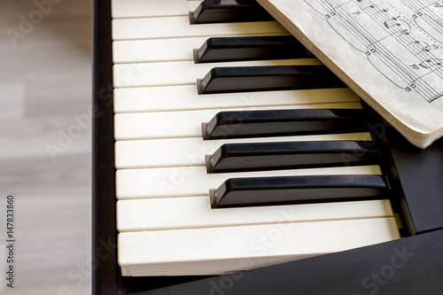 Wallpaper Mural keyboard synthesizer with notes Torontodigital.ca