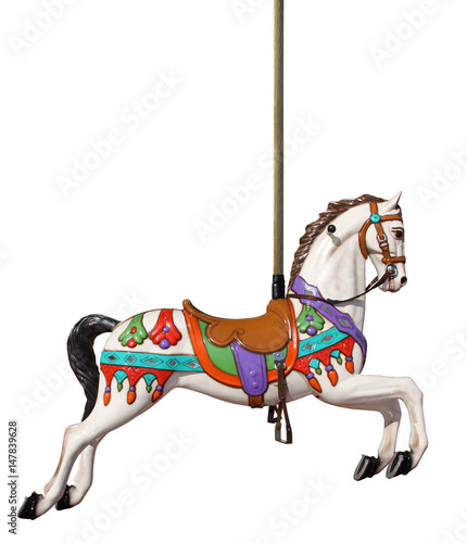 merry-go-round horse with pole