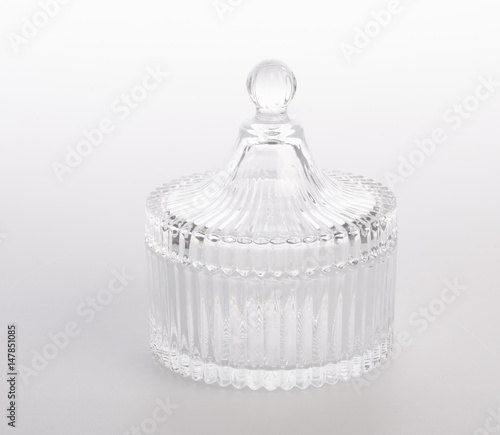 glass or candy jar on a background.