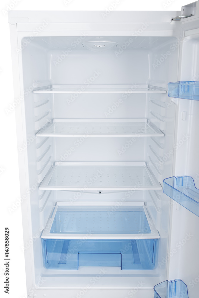 White refrigerator isolated on white background White refrigerator isolated on white background