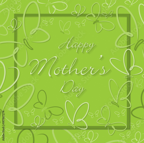 Happy Mother s Day butterfly card in format.