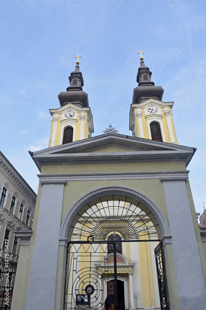 Obraz premium Facade of Serbian Orthodox Church, Timisoara, Romania,