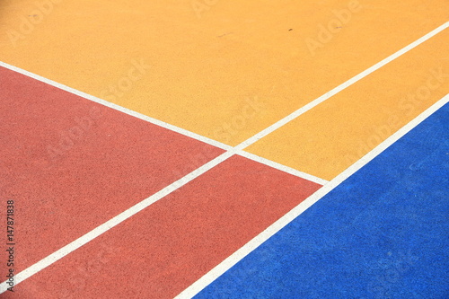 Colorful Basketball Court