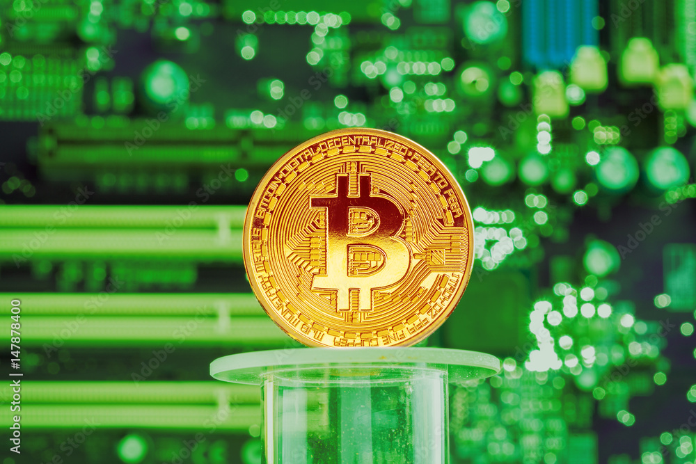 Bitcoin and a computer graphic card Bitcoin and a computer graphic card