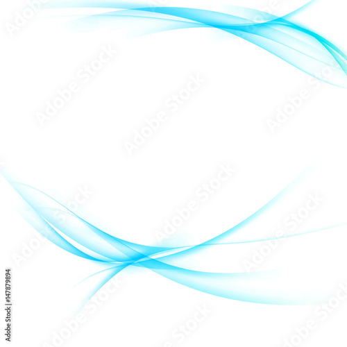 Bright futuristic blue speed wave swoosh lines layout