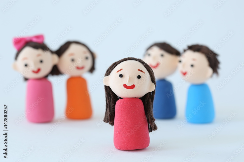 紙粘土で作った人形