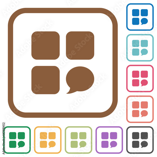 Message component simple icons