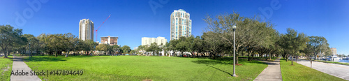 ST PETERSBURG, FL - FEBRUARY 2016: Panoramic view of St Petersburg. It is a famous destination in Florida photo