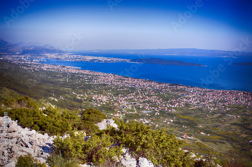 View from Kozjak mountain on Split and Dalmatia © Nino Pavisic