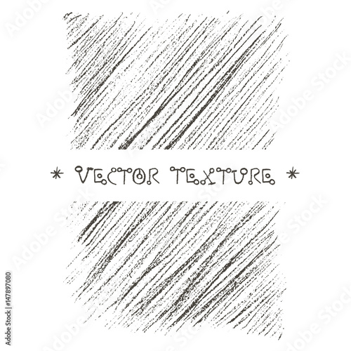 Pencil charcoal vector graphics for template banner with natural raw lines and curves. Grungy style and vintage abstract geometric effect.