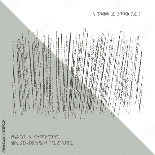 Pencil charcoal vector graphics for template banner with natural raw lines and curves. Grungy style and vintage abstract geometric effect.