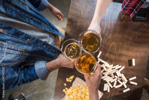 men drinking beer photo