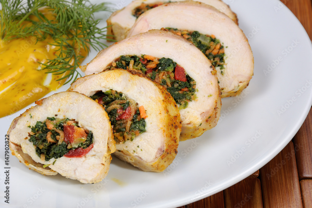 Chicken breast stuffed with vegetables Chicken breast stuffed with vegetables