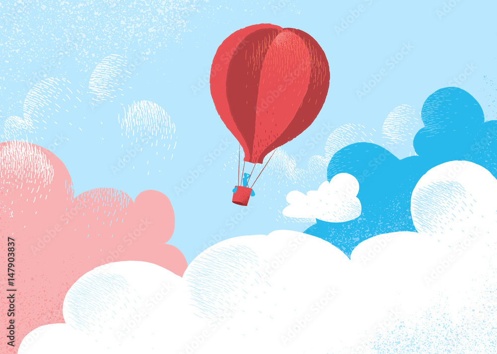 Fototapeta premium Viaggio in mongolfiera