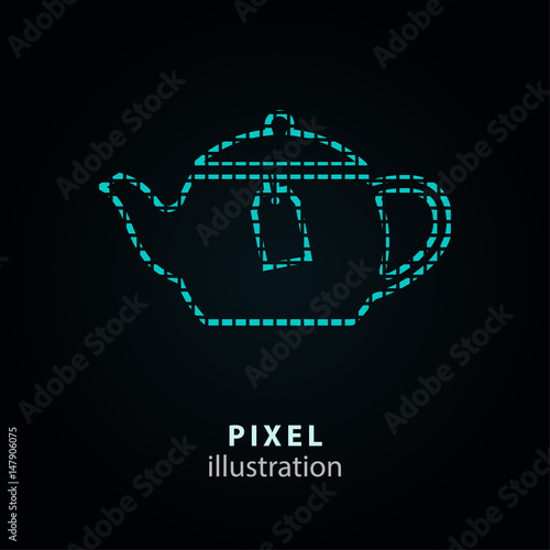 Tea - pixel illustration.