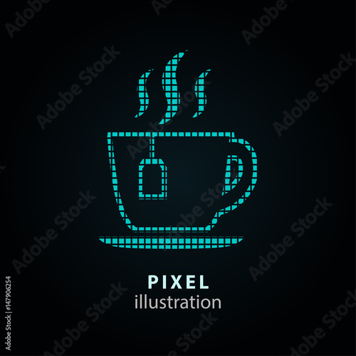Tea - pixel illustration.
