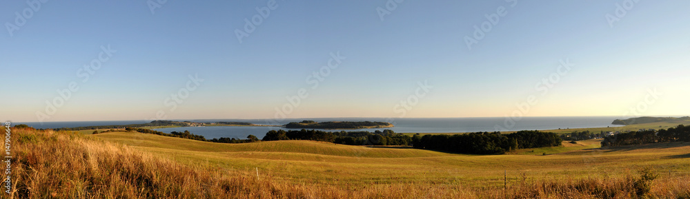 Panorama Groß Zicker Blick auf Klein Zicker, Thiessow, Halbinsel Mönchgut, Insel Rügen