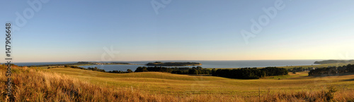 Panorama Groß Zicker Blick auf Klein Zicker, Thiessow, Halbinsel Mönchgut, Insel Rügen