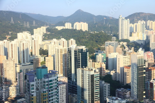 Bird’s Eye View of Tsuen Wan New Town in Hong Kong