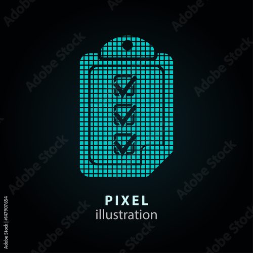Checklist - pixel illustration.