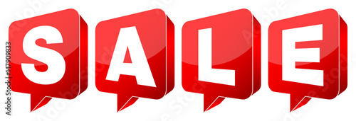 Speechbubbles "SALE" Red