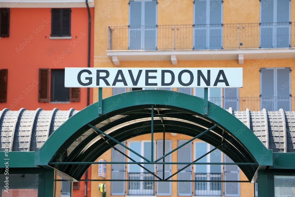 Obraz premium View to Gravedona ed Uniti on Lake Como, Lombardy Italy