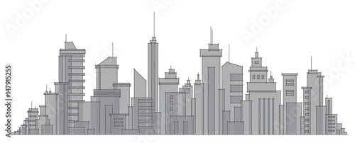 Vector city buildings.