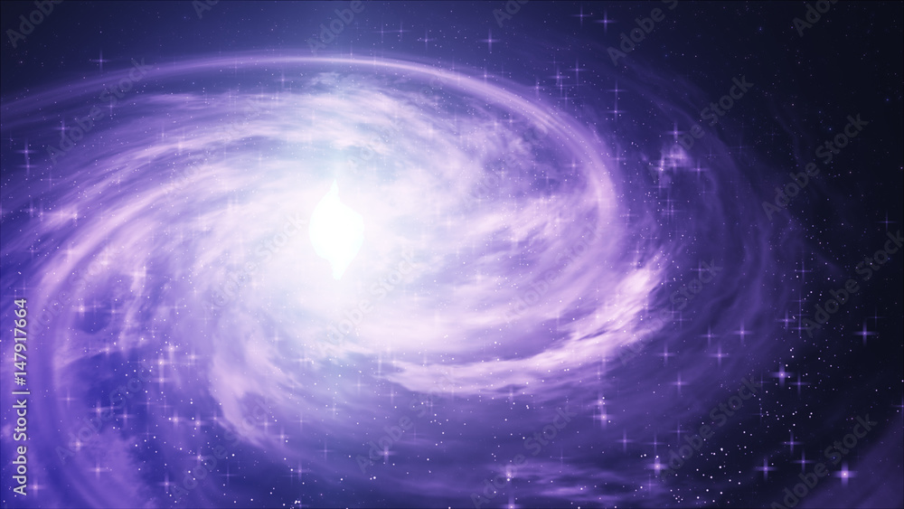 Naklejka premium Spiral Galaxy - Elements of This Image Furnished by NASA
