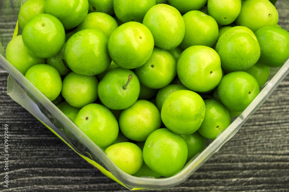 Sour green plum, the most wonderful and mouth watering sour plums, sour