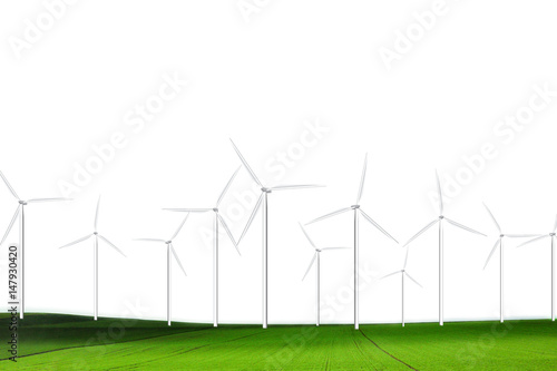  Wind Turbine Clean Nature Ecology Environment Concept
