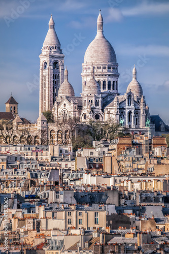 Famous Sacre Coeur Cathedral during spring time in Paris, France © Tomas Marek