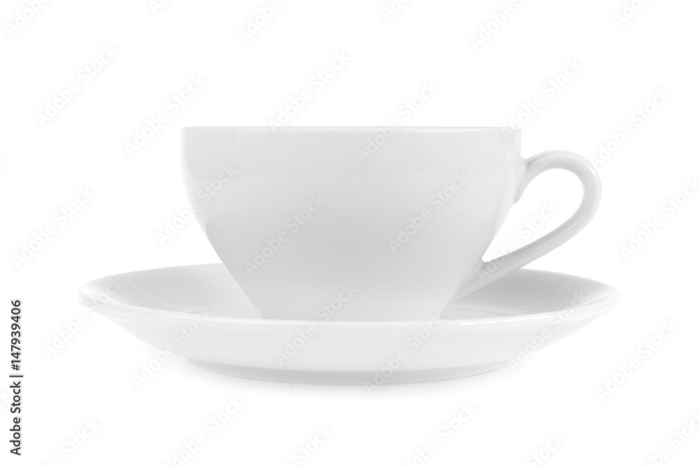 White coffee cup isolated on white background. White coffee cup isolated on white background.