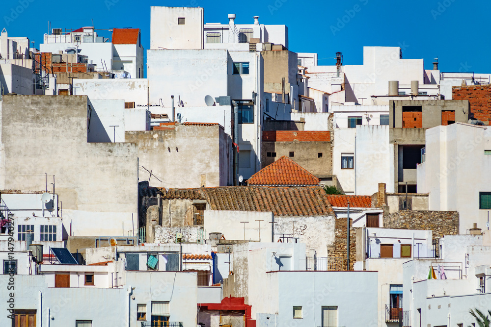 Fotografie Crowded houses closeup
