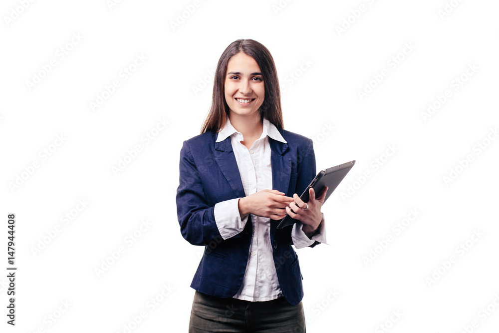 Beautiful girl on white background Beautiful girl on white background