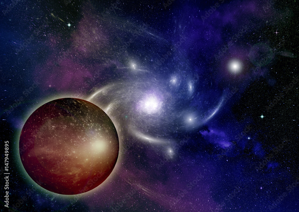 Fototapeta premium galaxy in a free space