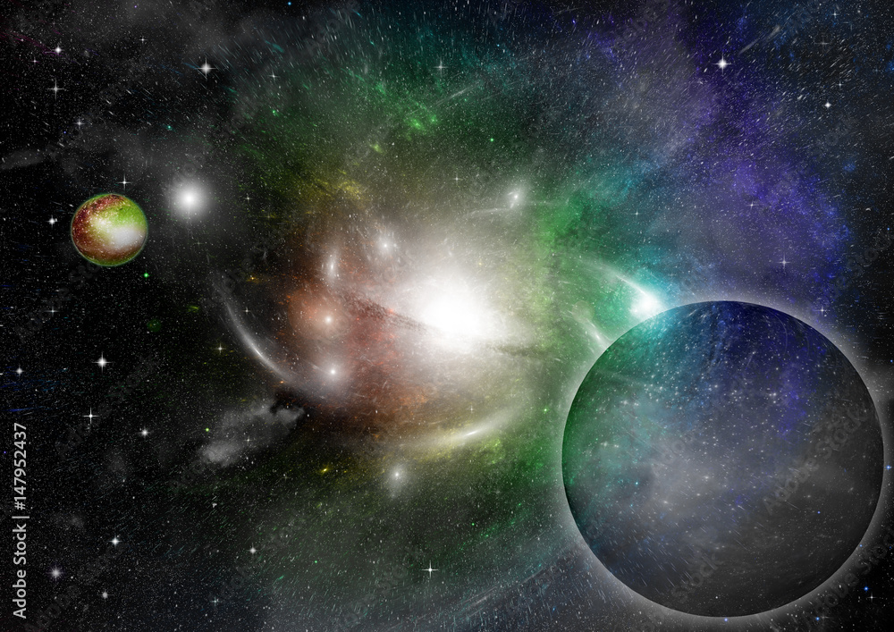 Obraz premium galaxy in a free space