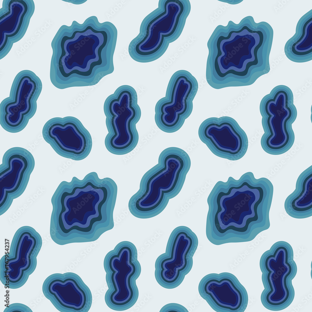 Vector seamless pattern with abstract rounded shapes in different shades of blue color. Wallpaper or textile pattern design.
Vector seamless pattern with abstract rounded shapes in different shades of blue color. Wallpaper or textile pattern design.