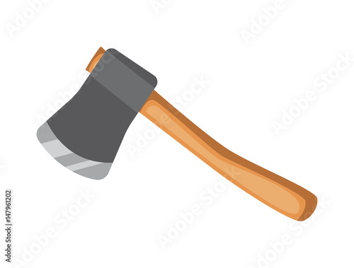 cartoon ax, hatchet vector symbol icon design.