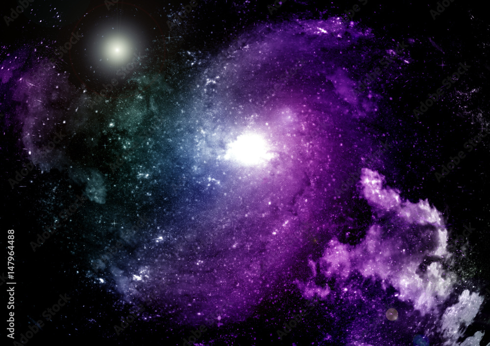 Fototapeta premium galaxy in a free space