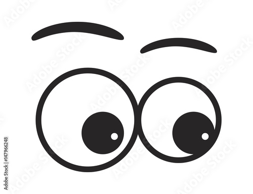 cartoon eyes vector symbol icon design.