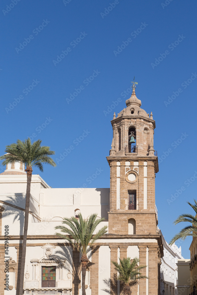 Palm Trees by Old Cadiz Church