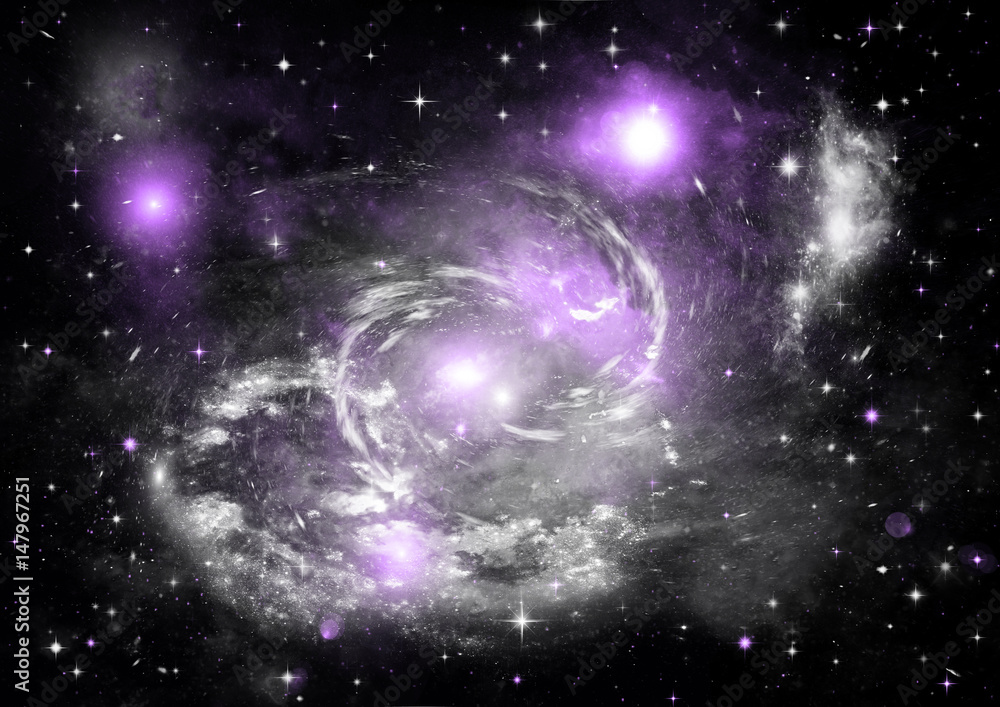 galaxy in a free space galaxy in a free space