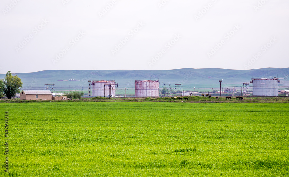 Oil storage depot