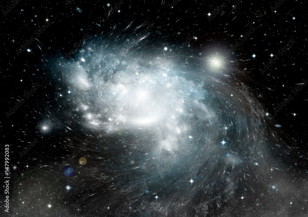 Naklejka premium galaxy in a free space