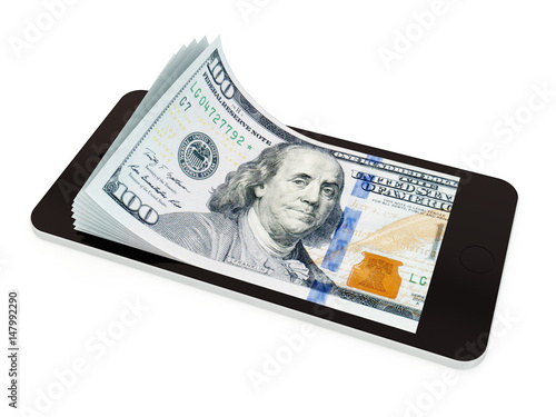 Mobile payment with smart phone, American dollar