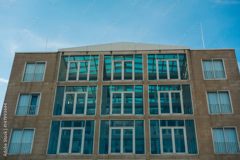 old fashioned glass office building