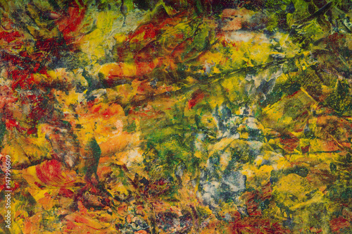 Vivid colors oil paint  abstract background. Palette knife painting texture. © aleks-p