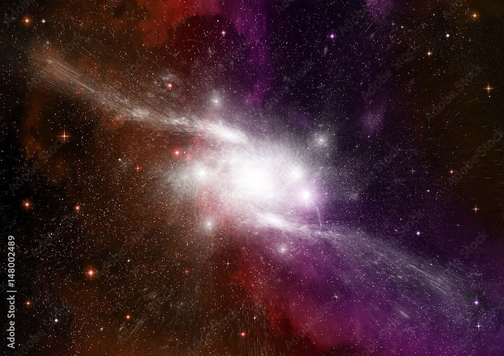 Naklejka premium galaxy in a free space